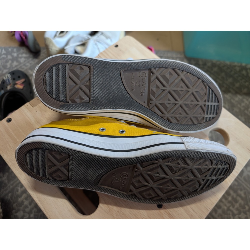 Converse Chuck Taylor All Star Low Top Yellow Canvas Sneakers Mens 8 Ws 10 - Picture 5 of 5